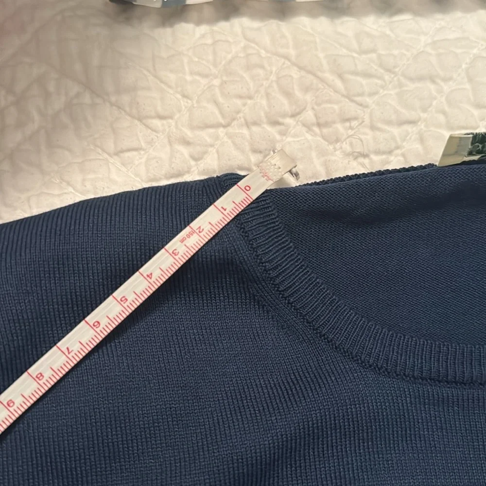 BORRELLI Napoli Blue 100% Cotton Sweater Crewneck